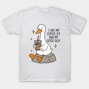 Silly Goose Iced Coffee Design T-Shirt