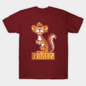 Vintage Golden Gophers Mascot logo with stroke Verstion 2 T-Shirt