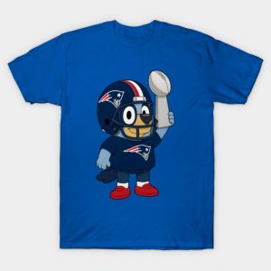Bluey Football Player New England Patriots American Football Lovers T-Shirt