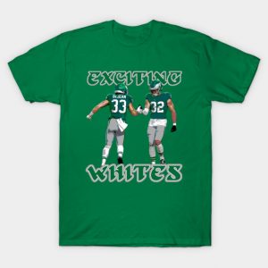 Retro Philadelphia Kelly Football Exciting Whites DeJean and Blankenship T-Shirt