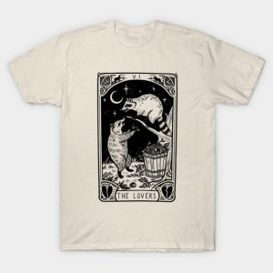 Tarot Possum and Raccoon Fighting Over Trash Vintage Shirt, Raccoon Possum Lovers Shirt, Funny Gag Unhinged Meme T-Shirt
