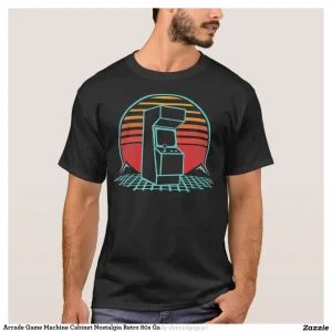 Arcade Game Machine Cabinet Nostalgia Retro 80s Ga T-Shirt