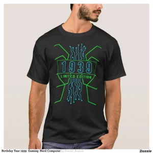 Birthday Year 1939 Gaming Nerd Computer T-Shirt