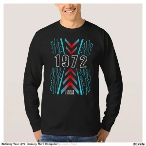 Birthday Year 1972 Gaming Nerd Computer T-Shirt