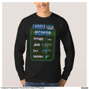 Computer Programmer Choose Retro Game Of Weapons T-Shirt
