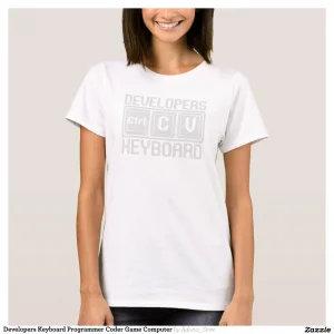 Developers Keyboard Programmer Coder Game Computer T-Shirt