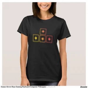 Gamer Arrow Keys Gaming Keyboard Computer Videogam T-Shirt