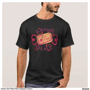 Gamer Girl Video Play Computer Games T-Shirt