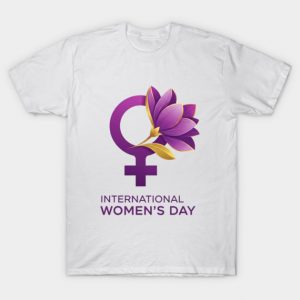 Floral Gender Symbol in Purple T-Shirt