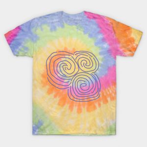 Celtic Spiral Irish Roots Very Peri Line Drawing T-Shirt
