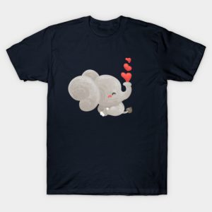 Elephant with Valentine Mood T-Shirt