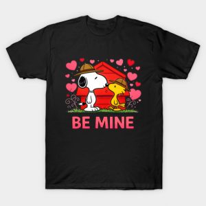 Be Mine Snoopy – Cute Valentine Snoopy & Woodstock Design T-Shirt