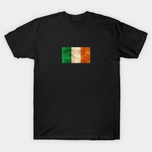 Vintage Aged and Scratched Irish Flag T-Shirt