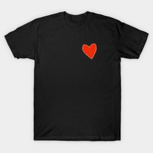 Small Red Textured Heart T-Shirt
