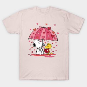 Snoopy & Woodstock Valentine Umbrella M8024 T-Shirt