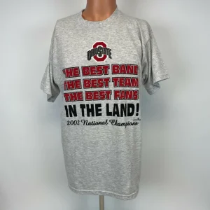 Ohio State Buckeyes 2002 National Football Champs T Shirt Vtg NCAA College L