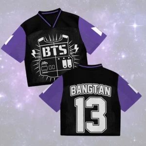 Personalized Army BangTan Crop Top Mesh Football Jersey