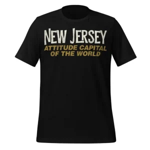 Retro New Jersey T-Shirt Attitude Capital of the World Design