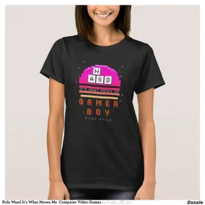 Kids Wasd It's What Moves Me Computer Video Games T-Shirt