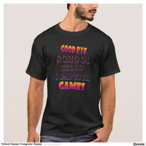 School Gamer Computer Games T-Shirt
