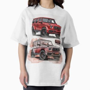 G 63 AMG hand-drawn line draft Oversized T-Shirt