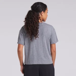 Women's Fanatics Heather Gray San Francisco 49ers Swing Pass Tri-Blend Boxy T-Shirt