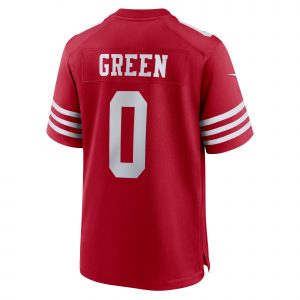 Men's Nike Renardo Green Scarlet San Francisco 49ers Game Jersey