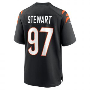 Men's Nike Shemar Stewart Black Cincinnati Bengals Team Game Jersey