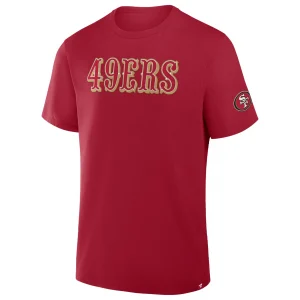 Men's Fanatics Scarlet San Francisco 49ers Option Route Legacy T-Shirt