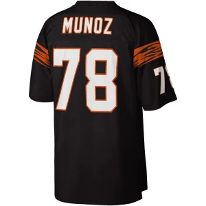 Men's Mitchell & Ness Anthony Mu-oz Black Cincinnati Bengals Legacy Replica Jersey 1
