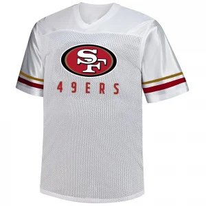 Men's-Fanatics Christian McCaffrey White San Francisco 49ers Big & Tall V-Neck Fashion Jersey