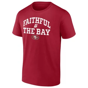 Men's-Fanatics Scarlet San Francisco 49ers Faithful to the Bay T-Shirt