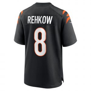 Men's Nike Ryan Rehkow Black Cincinnati Bengals Game Jersey