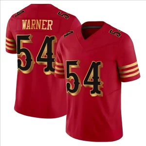 Men's Fred Warner San Francisco Jersey Red 2025 Rivalries