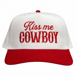 Kiss Me Cowboy Baseball Embroidered Cap