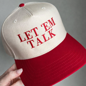Let Them Talk Baseball Embroidered Cap