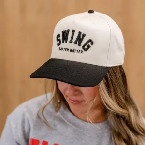 Puff Embroidered Trucker Hat - Swing Batter Batter - Custom Number  Personalized Hat  Gift for Mom  Baseball Accessories  Baseball Dad