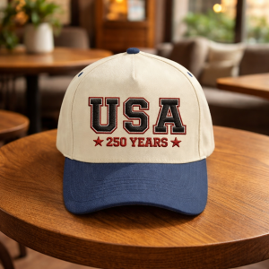 Embroidered USA 250th Anniversary Gift Hat, Patriotic Gift For Friend, 4th of July Cap, Freedom Trucker Hat, American Celebration Gift
